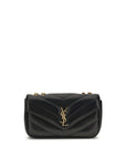 Saint Laurent Loulou Small Matelassé Shoulder Bag - Black