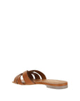 Saint Laurent Brown Leather Flat Sandals
