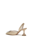 Amina Muaddi Begum Slingback Heels - Beige