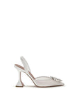 Amina Muaddi Begum Slingback Heels - White
