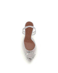 Amina Muaddi Begum Slingback Heels - White
