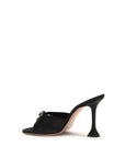Amina Muaddi Eleanora Peep Toe Mule Sandals - Black