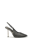 LE SILLA Gilda Crystal Embellished Stiletto Heel Slingback Pumps - Black