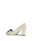 Ferragamo Leather Block Heel Pumps