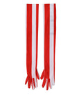 Dolce & Gabbana Striped Elbow Length Gloves - Red & White