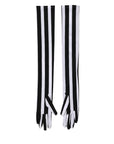 Dolce & Gabbana Striped Elbow Length Gloves - Black & White