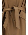Max Mara Maxi Long Hooded Coat - Bronze/Brown