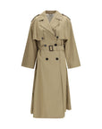 Max Mara Warm Beige Cotton Trench Coat