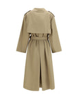 Max Mara Warm Beige Cotton Trench Coat