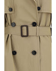 Max Mara Warm Beige Cotton Trench Coat