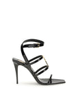 Saint Laurent Cassandre Leather Stiletto Heels - Black