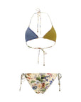 Zimmermann Patience Spliced Two-Piece Bikini Swimsuit Set