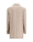Max Mara Beige Wool Longline Blazer