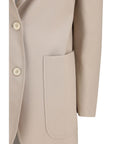 Max Mara Beige Wool Longline Blazer