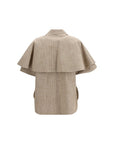 Max Mara Belted Short Sleeve Cape Coat