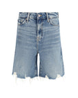 7FOR Lola Light Wash Bermuda Denim Shorts
