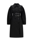 Ganni Double-Breasted Vintage Collar Coat - Black