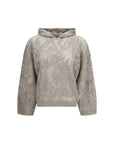 Brunello Cucinelli Silver Linen-Cotton Hoodie