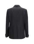 Dolce & Gabbana Fleece Wool Blazer - Black
