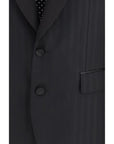 Dolce & Gabbana Virgin Wool Suit Blazer - Black