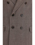 Brunello Cucinelli Taupe Brown Linen Blazer