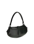 Ganni B-Kat Python Embossed Leather Shoulder Bag - Deep Blue