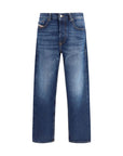 Diesel 2024 Dark Wash D-Macs Tapered Jeans - Mid Blue