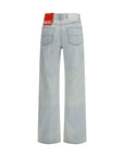 Diesel Light Wash Straight Leg Fit 1971 D-Sent Jeans - Bleached Blue