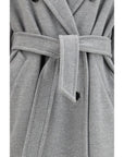 Max Mara Madame Virgin Wool Coat - Gray/Grey