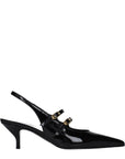 Celine Mary Jane Slingback Pumps - Black