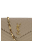 Saint Laurent Classic Cassandre Chain Wallet - Beige