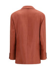 Brunello Cucinelli Linen Blazer - Burnt Orange