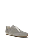 Prada Suede Leather Low Top Sneakers - Gray/Grey