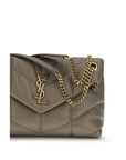 Saint Laurent Small Loulou Puffer Shoulder Bag - Gray/Grey