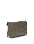Saint Laurent Quilted Toy Puffer Shoulder Bag - Gray/Grey