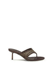 LE SILLA Gilda Crystal Embellished Stiletto Heel Sandals - Brown