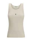 Saint Laurent YSL Cassandre Tank Top - Cool Beige