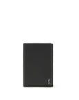 Saint Laurent Cassandre Logo Bifold Leather Wallet - Black