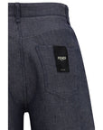 Fendi Relaxed Fit Linen-Denim Jeans
