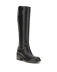 Chloé Dakota Leather Knee-High Heeled Boots - Black