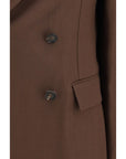 Brunello Cucinelli Double-Breasted Longline Linen Blazer - Brown