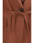 Brunello Cucinelli Linen-Blend Blazer - Rust