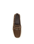 Gucci GG Suede Leather Boat Shoes - Brown