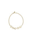 Chloé Logo Lettering Script Choker Necklace - Gold