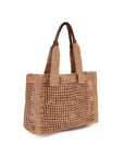 Chloé Logo Raffia Tote & Shoulder Bag - Beige