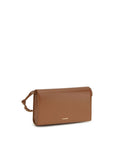 Jil Sander Crossbody Tangle Wallet With Strap - Tan Brown