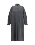 Max Mara Virgin Wool Oversize Coat - Dark Gray/Grey