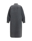 Max Mara Virgin Wool Oversize Coat - Dark Gray/Grey