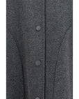 Max Mara Virgin Wool Oversize Coat - Dark Gray/Grey