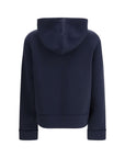 Max Mara Edito Blue Quilted Hooded Jacket